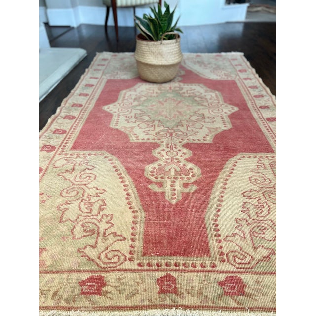 1980s Mint Green Handmade Cappadocia Rug For Sale - Image 5 of 8