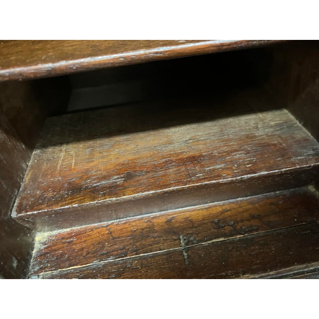 Wood Antique Solid Mahogany Secretary Desk With Brass Hardware, Signed Plymouth Ma (Massachusetts) For Sale - Image 7 of 10