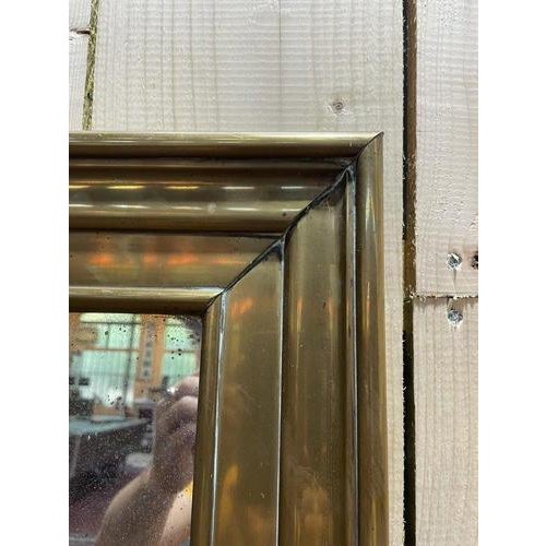 Brass and Mercury Bistro-Brasserie Mirror For Sale - Image 3 of 8