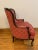 Late 20th Century Late 20th Century Louis XV Style Red and Gold Upholstered Winged Armchair For Sale - Image 5 of 7