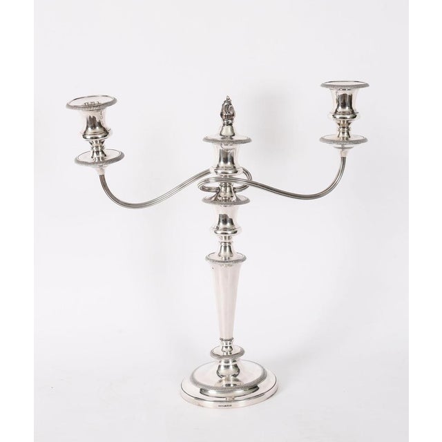 Metal Antique Victorian Three Light Candelabra from Garrard & Co, 1880, Set of 2 For Sale - Image 7 of 18