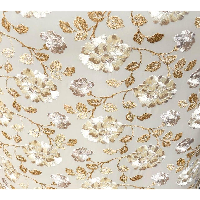 1980s Marge Carson Wingback Chair Embroidered Silk With 7 Pillows For Sale - Image 5 of 16