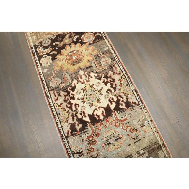 Antique Zabihi Collection Narrow Persian Tribal Runner - 2'3" x 8'8" For Sale - Image 9 of 11