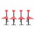 Postmodern Folding Chairs With Triangular Red Seats, Set of Four Circa 1985 Italy For Sale - Image 17 of 17