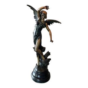 French Art Nouveau Sculptural Table Lamp