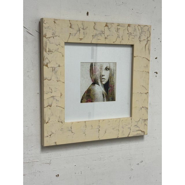 Pop Art Portrait of Woman With Paisley Overlay, Framed For Sale - Image 3 of 12