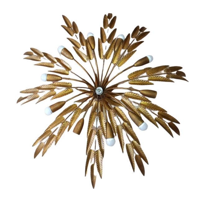 Vintage Palm Leaf Lamp For Sale - Image 7 of 7