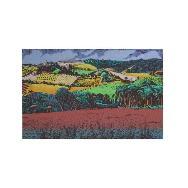 View from Volpaia Milton Glaser 1990 Screenprint on Rives BFK, signed and numbered in pencil Edition: 300 24.5 x 33.5 in....