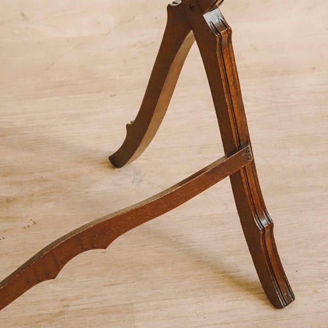 Antique Mahogany Side Table with X-Frame, 1900s For Sale - Image 6 of 11