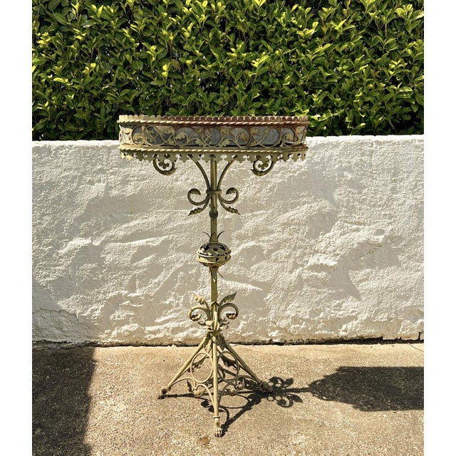 Art Nouveau Wrought Iron Garden Plant Stand, 1900s For Sale - Image 10 of 18