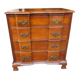 Mid 20th Century Permacraft Chippendale Block Front Mahogany Chest of Drawers For Sale