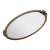 Vintage French Oval Mirrored Vanity Tray With Gilt Floral Filigree, Circa 1950s For Sale