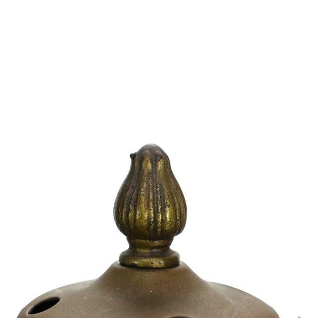 Yellow Arts & Crafts Phoenix Reverse Painted Landscape Lamp C1920 For Sale - Image 8 of 10