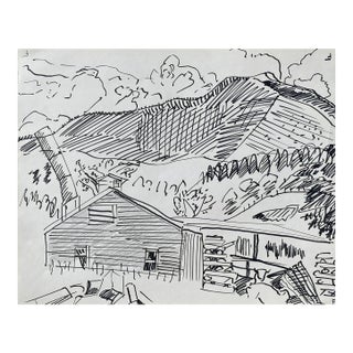 Frank Wallace Pleasant Valley Vermont Drawing For Sale