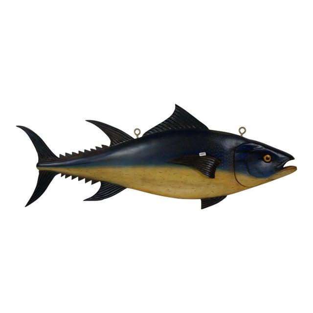 Carved Tuna Fish with Painted Finish For Sale