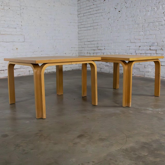 Magnus Olesen Late 20th Century Scandinavian Modern Oak End or Coffee Tables by Thygesen and Sorensen for Magnus Olesen and Rudd International For Sale - Image 4 of 17