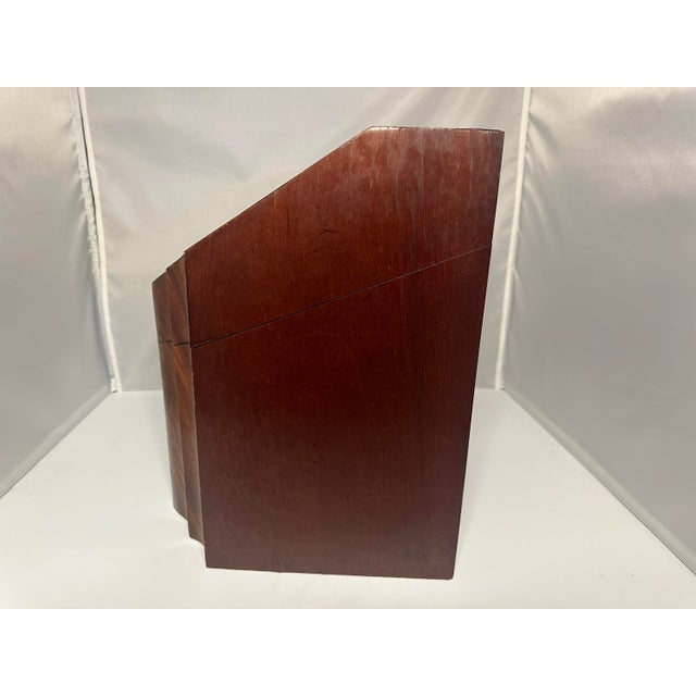 George III Mahogany Knife Box: 18th Century Serpentine Stationery Storage For Sale - Image 4 of 10