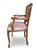 Vintage Italian Louis XV Style Carved Walnut Fauteuil Armchairs in Dusty Rose Brocade - Pair For Sale In Los Angeles - Image 6 of 12