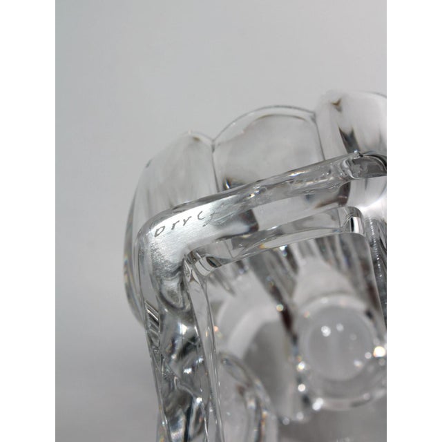 Mid-Century Modern Full Lead Crystal Glass Tulip Vase by Lars Hellsten for Orrefors, Sweden, 1970 For Sale - Image 3 of 6