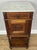 French Bedside Table in Oak with Marble Top For Sale - Image 4 of 17