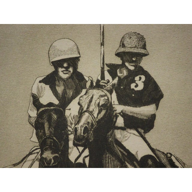 Traditional "Drive to Goal" Etching For Sale - Image 3 of 7