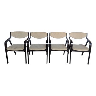 Vintage Bentwood Dining Chairs, 1970s, Set of 4 For Sale