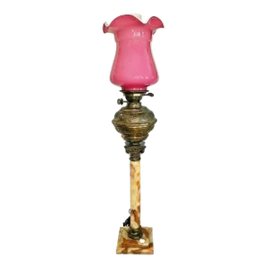 Onyx and Dore' Electrified Oil Lamp by Hinck's of London