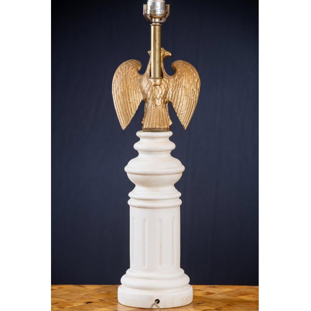 1960s 1960s Mid-Century Federalist Style Eagle Lamp For Sale - Image 5 of 9