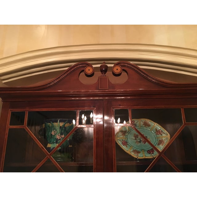 American Federal Period Mahogany & Satinwood Inlaid Cabinet C. 1820 For Sale - Image 4 of 7