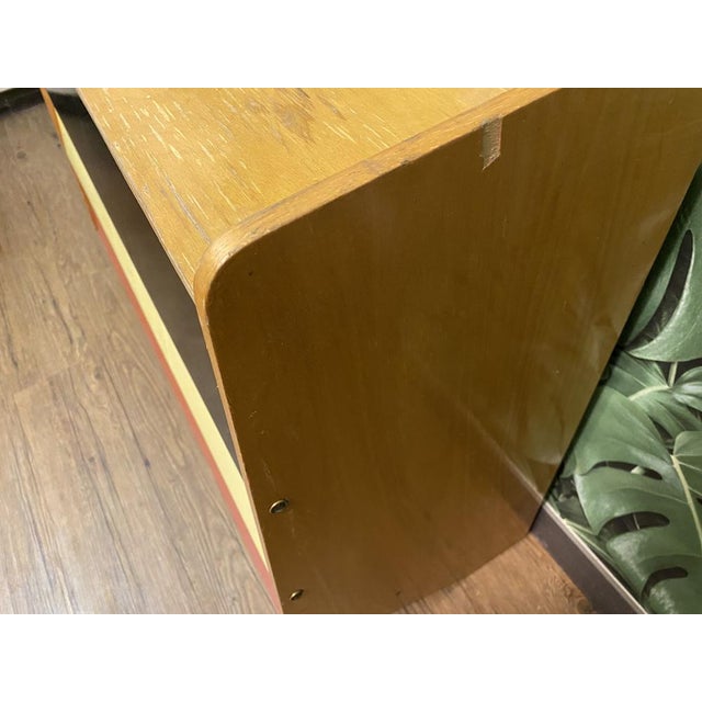 Mid-Century German Red, Yellow and Black Formica Shoe Cabinet, 1950s For Sale - Image 13 of 18