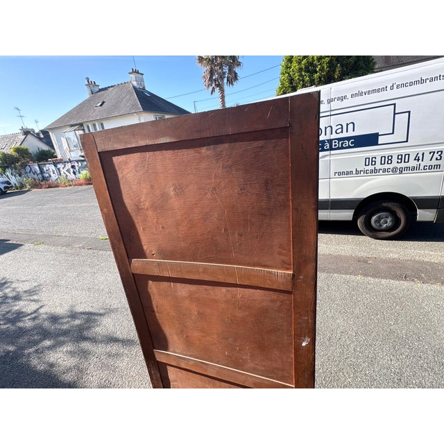 Wood Small Art Nouveau French Wardrobe with Mirror, 1920 For Sale - Image 7 of 14