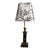 Vintage Black Marble Lamp With Toile Fabric Shade For Sale