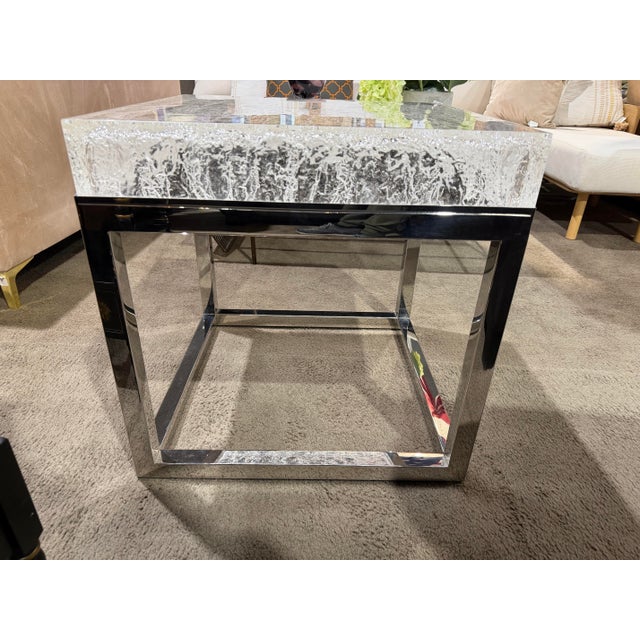 Contemporary Clear Acrylic "Arctic" Side Table Attributed to Bernhardt For Sale - Image 3 of 5