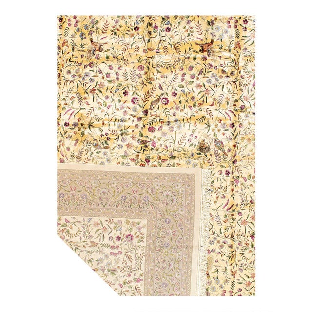 Traditional Pasargad DC Exquisite Design Paris Palace Fine Power Loom v. Silk Rug For Sale - Image 3 of 3