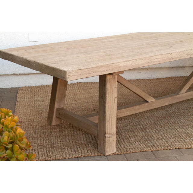 The Dordogne, 120"Long Tavern Style Trestle Table For Sale - Image 11 of 14