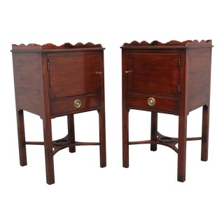 Mahogany Bedside Cabinets, 1920s, Set of 2 For Sale