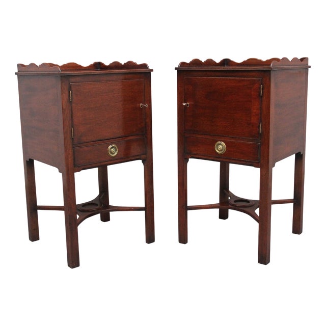 Mahogany Bedside Cabinets, 1920s, Set of 2 For Sale