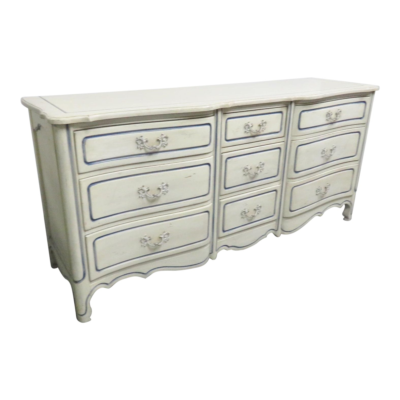French Style White Distressed Dresser Chairish