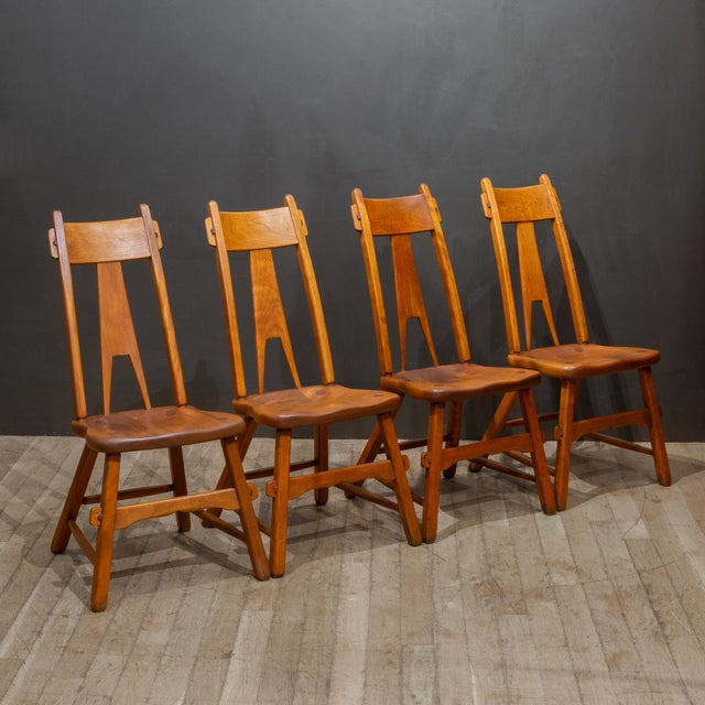 Antique Sikes "Colonist Craft" Solid Hardwood Dining Set c.1930 For Sale In San Francisco - Image 6 of 18