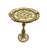 An elegant vintage Italian Florentine pedestal side table with a beautifully scalloped tabletop, ornate floral detailing,...