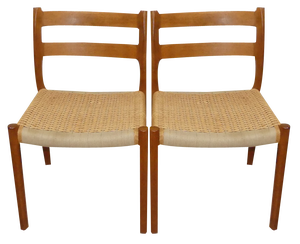 Model 84 Dining Chair in Teak by Niels Otto Møller for J.L. Møllers, 1960s, Set of 4