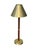 Lauren Ralph Lauren Mid-Century Modern Lauren Ralph Lauren Home Brass & Leather Buffet Table Lamps – Campaign Style Designer Lighting - Pair For Sale - Image 4 of 11