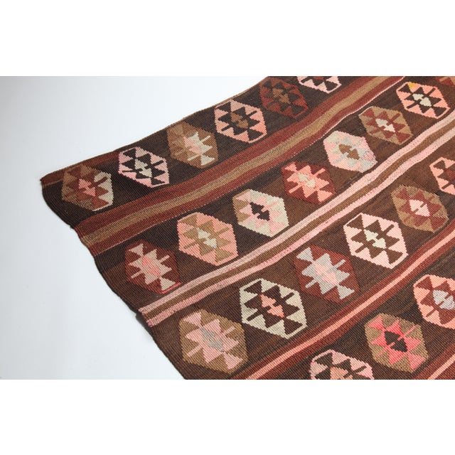 Handmade Flatweave Kurdish Kilim With All Over Design For Sale - Image 11 of 12
