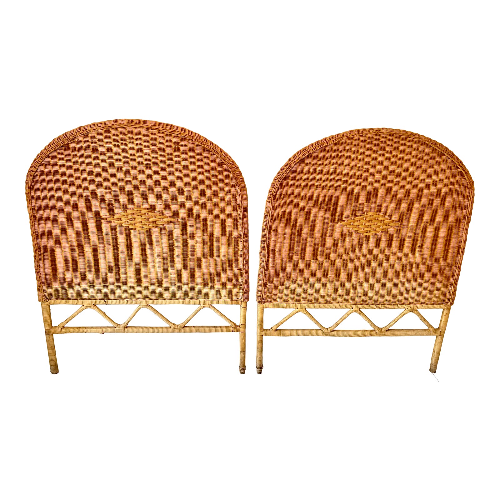 Vintage Wicker Twin HeadboardsA Pair Chairish