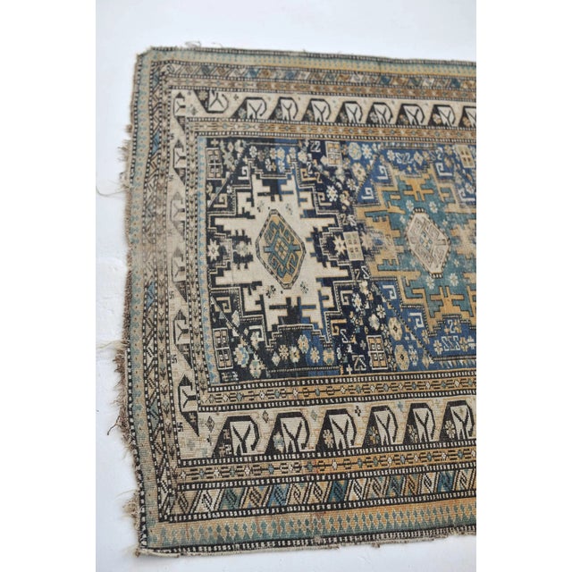 Antique Edwin Shirvan Kuba Caucasus Mountains Rug, 4 x 6 For Sale - Image 4 of 11