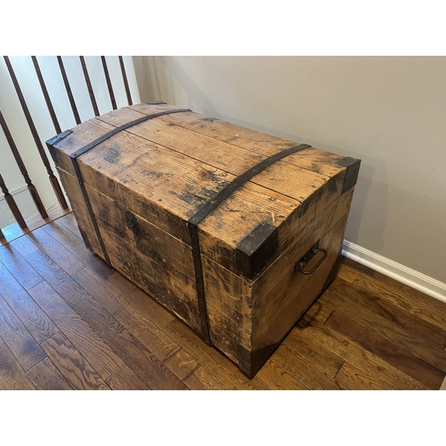 Antique Domed Trunk For Sale - Image 4 of 5