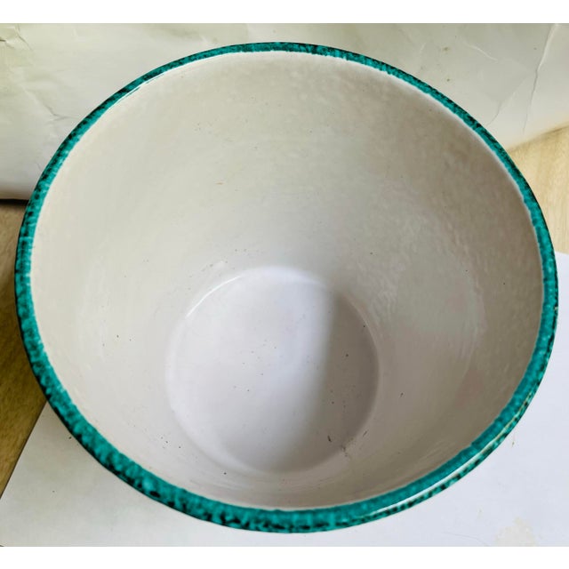 Mid 20th Century Lava Glaze Italian Pottery Planter Cachepot Ice Bucket For Sale - Image 6 of 9