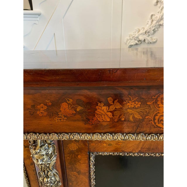Antique Victorian Burr Walnut Marquetry Sideboard, 1850 For Sale - Image 11 of 18