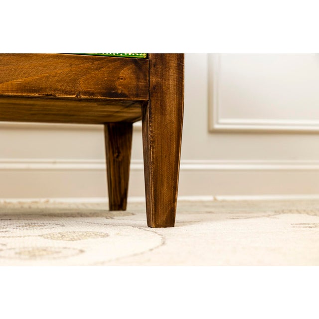 Bohemian Solid Wood Nightstand For Sale - Image 9 of 10