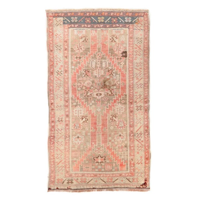 Textile Washed Out Vintage Caucasian Rug For Sale - Image 7 of 7